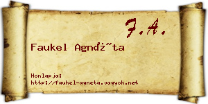 Faukel Agnéta névjegykártya