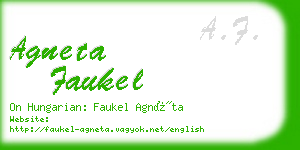 agneta faukel business card